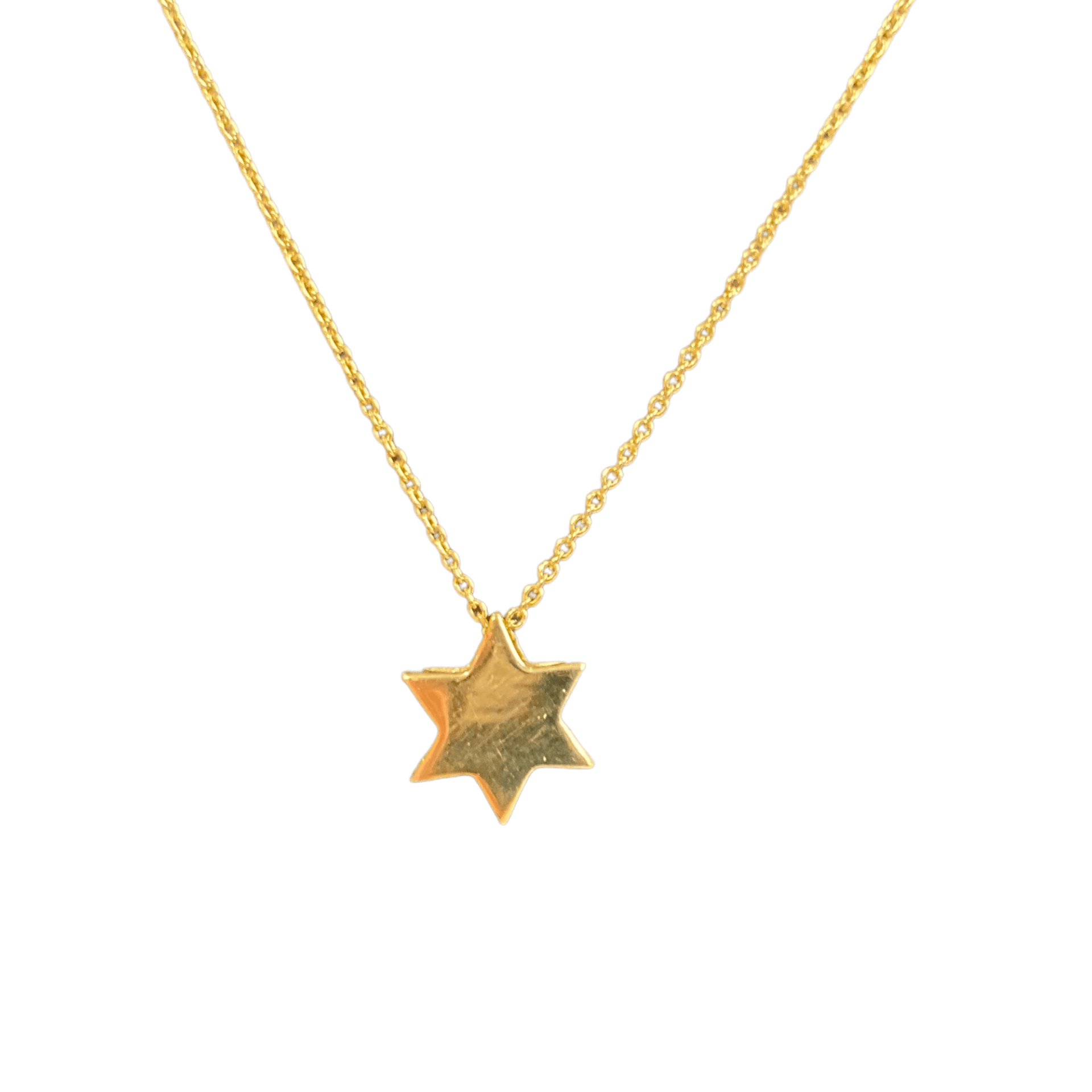 Alef Bet Necklaces 14k Gold Star of David Necklace - Gold, White Gold or Rose Gold