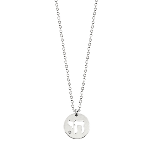 Chai Diamond Necklace - Sterling Silver