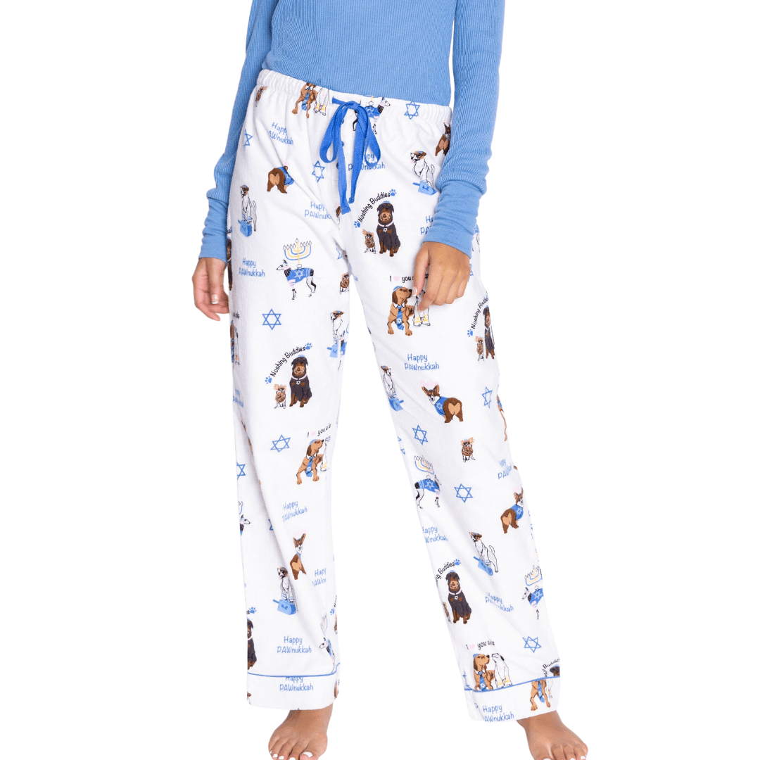 Happy Pawnukkah Hanukkah Pajama Pants by P.J. Salvage Sizes XS XL