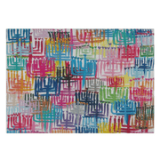 Arielle Zorger Designs Menorahs Glass Menorah Drip Board/Challah Board/Latke Platter Tray/Medium Glass Tray - 11.5" x 8"