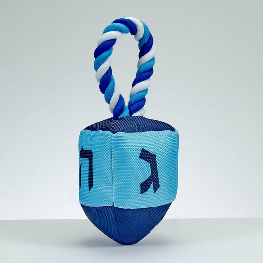 Chewdaica™ Oxford Dreidel Squeaky Dog Toy With Rope