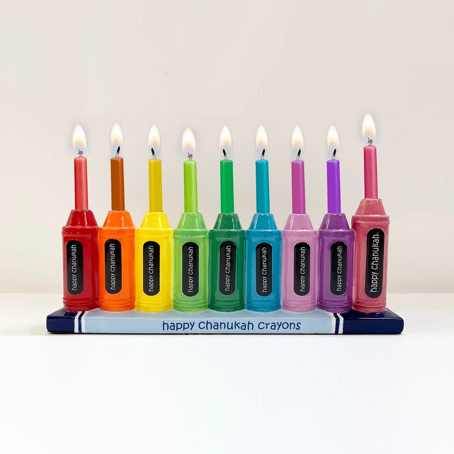 Rite Lite Menorahs Crayons Hand Painted Ceramic Menorah