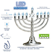 Rite Lite Menorahs Silvertone Electric LED Menorah