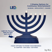 Rite Lite Menorahs Go Menorah - Light It Anywhere, Navy