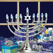 Rite Lite Menorahs Silvertone Electric LED Menorah
