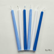 Rite Lite Hanukkah Candles Deluxe Assorted Blue, Light Blue and White Hanukkah Candles