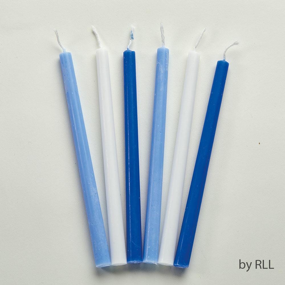 Rite Lite Hanukkah Candles Deluxe Assorted Blue, Light Blue and White Hanukkah Candles