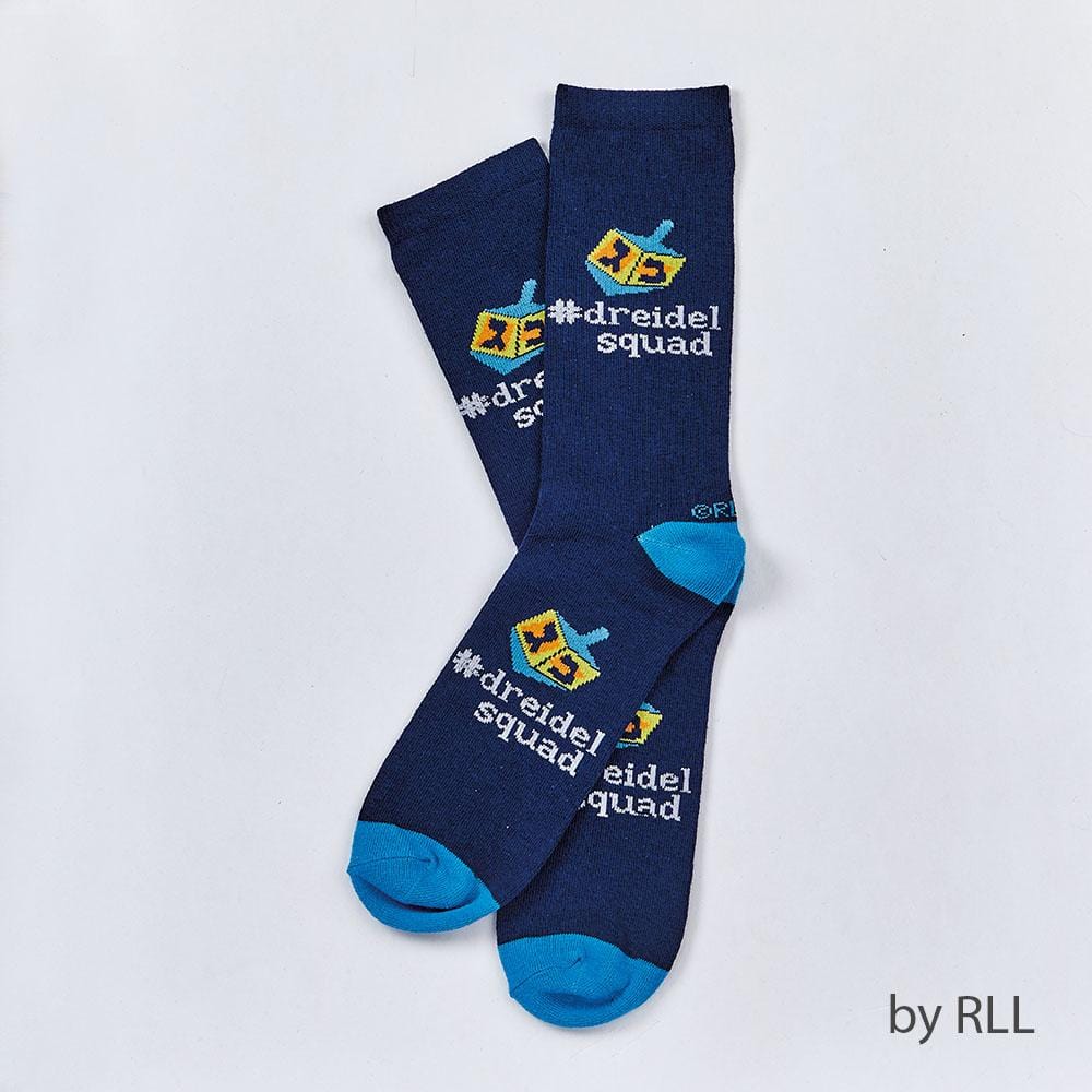 Rite Lite Socks Blue / 10-13 Dreidel Squad Socks, Adult