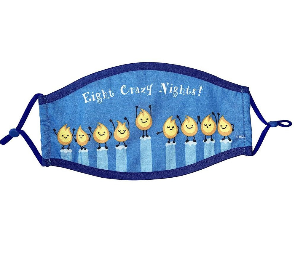 Rite Lite Masks Eight Crazy Nights Hanukkah Face Mask - 100% Cotton