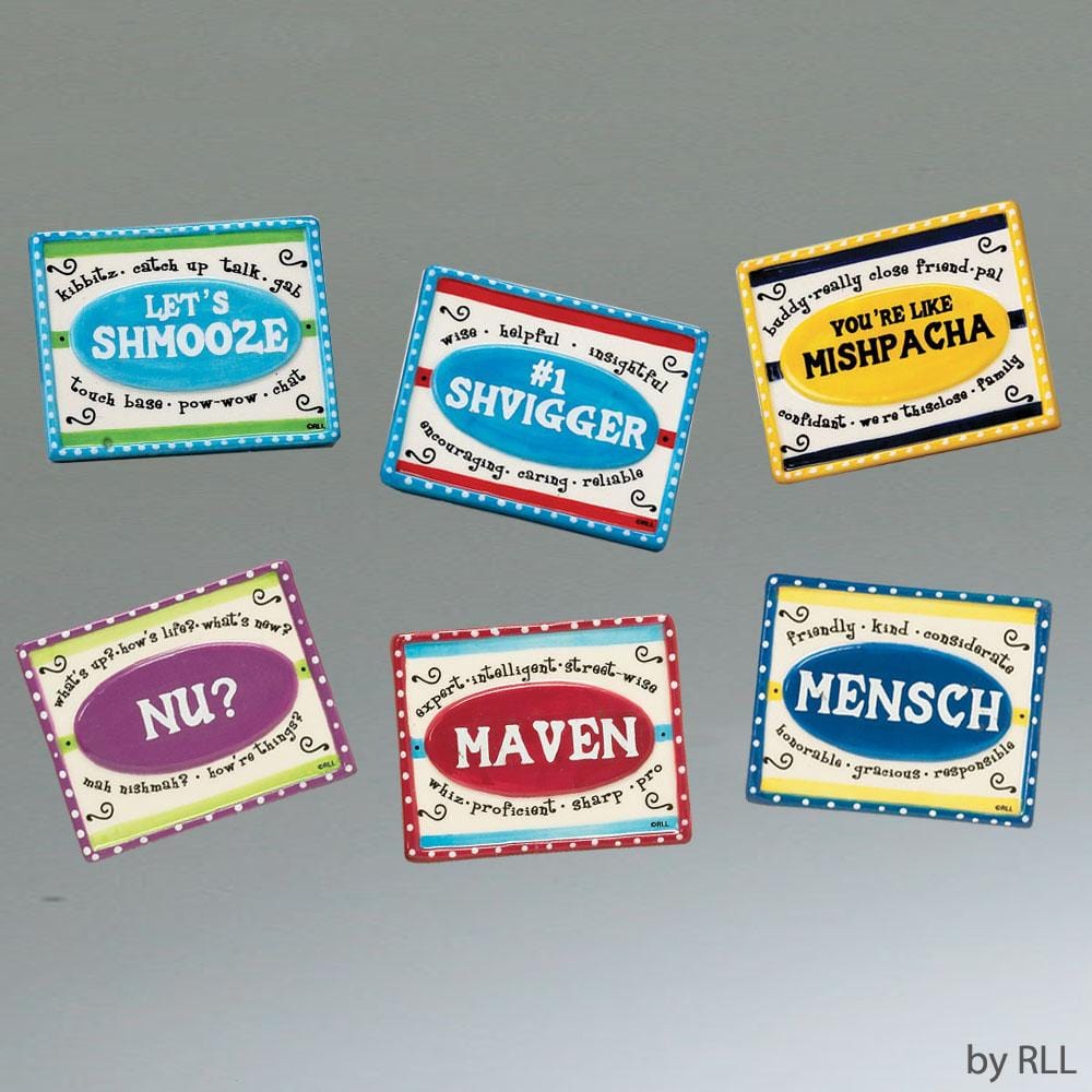 Rite Lite Magnets Default Hand-painted Yiddish Ceramic Magnets