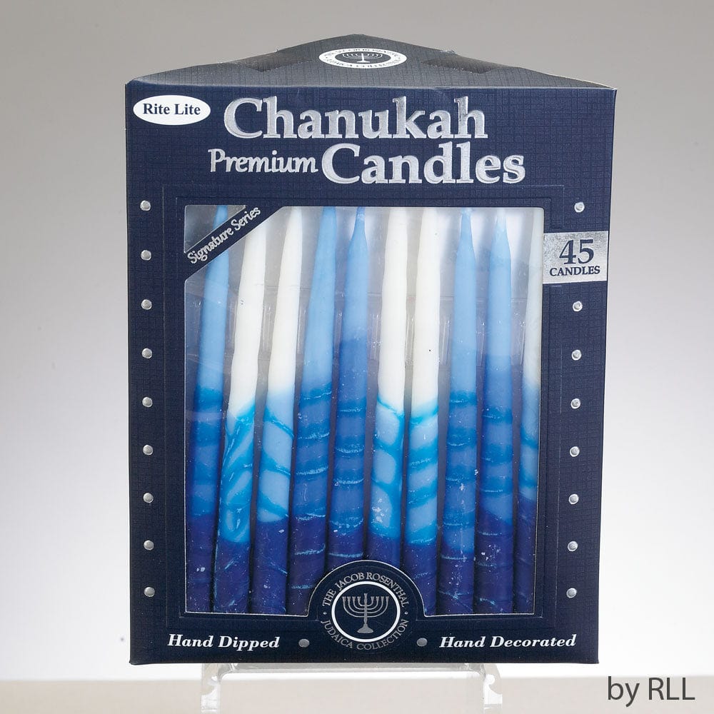 Rite Lite Hanukkah Candles Blue, Light Blue and White Premium Hanukkah Candles