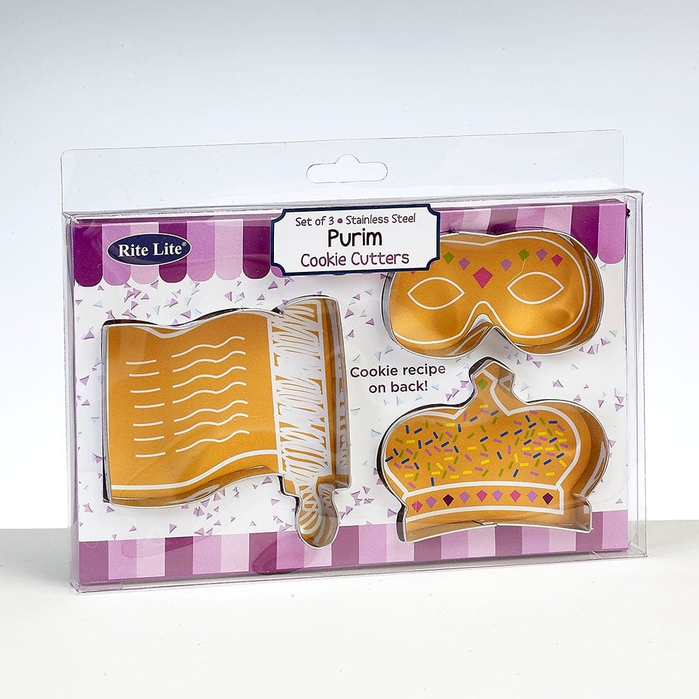 Rite Lite Cookie Cutters Purim Metal Cookie Cutters - 3 Shapes