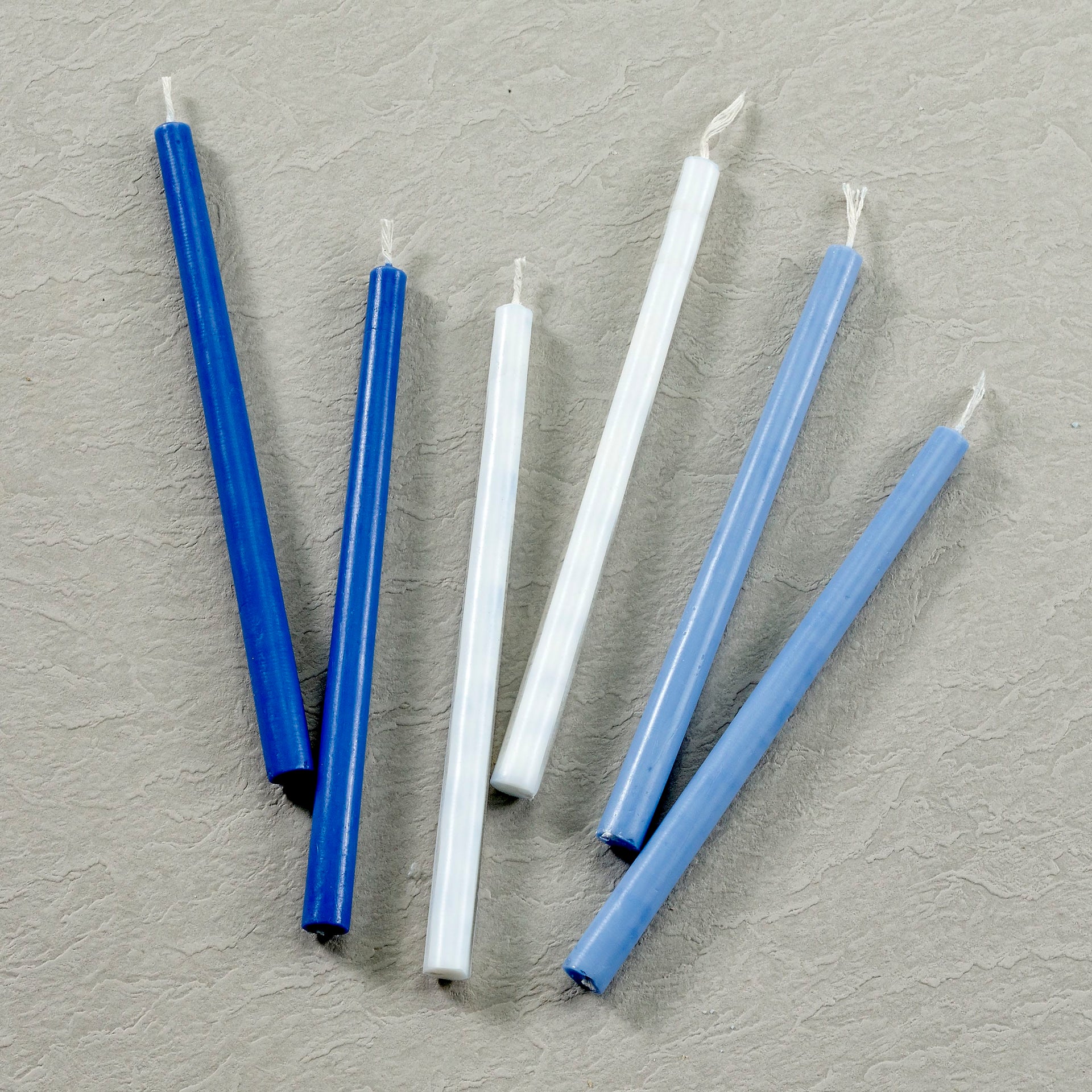 Rite Lite Hanukkah Candles Deluxe Assorted Blue, Light Blue and White Hanukkah Candles