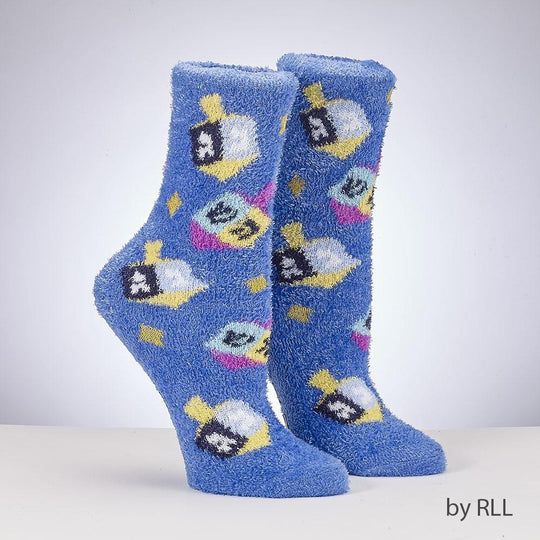 Hanukkah Youth Cozy Slipper Socks with Lurex