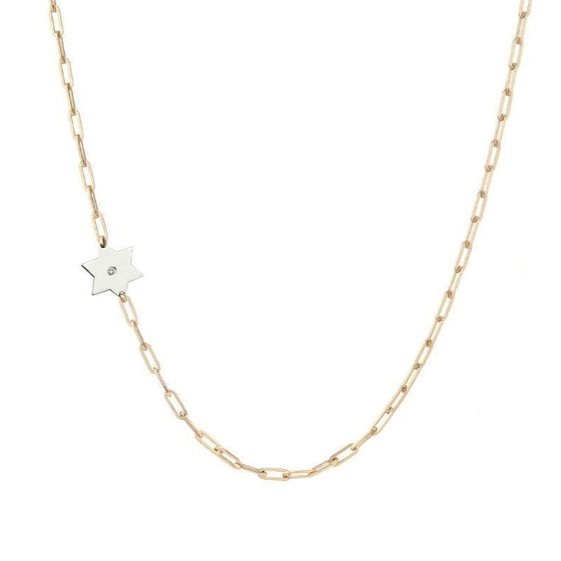 Miriam Merenfeld Jewelry Necklaces Sterling Silver Paperclip Star of David Necklace - Gold-Plated or Sterling Silver