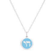 Auburn Jewelry Necklaces Light Blue Sterling Chai Pendant Necklace - Navy or Light Blue