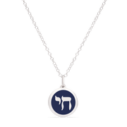 Auburn Jewelry Necklaces Navy Sterling Chai Pendant Necklace - Navy or Light Blue