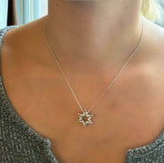Stitch and Stone Necklaces Sterling Silver Butterfly Star of David Necklace