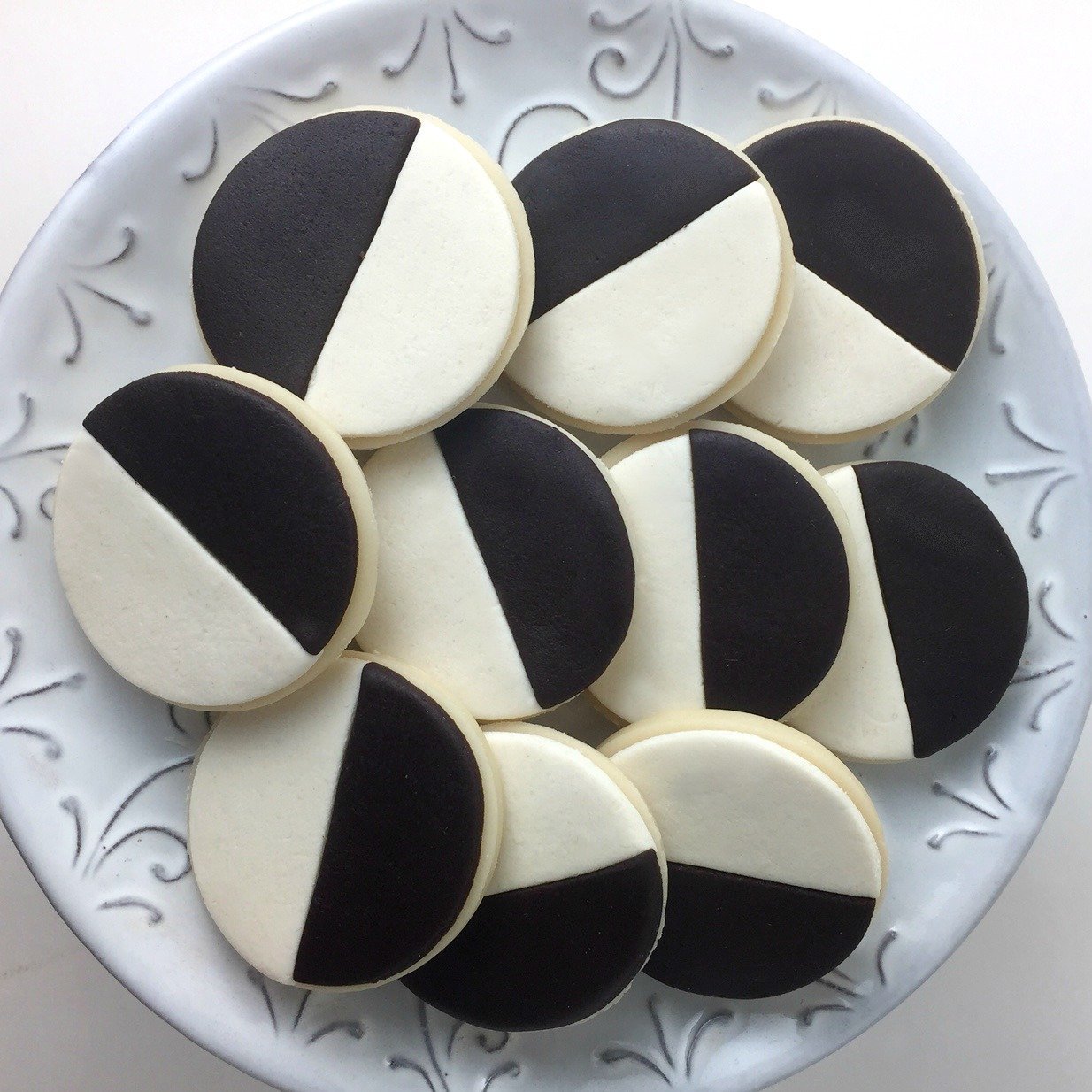 Marzipops Candy Marzipan Black & White Cookies