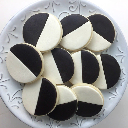 Marzipan Black & White Cookies