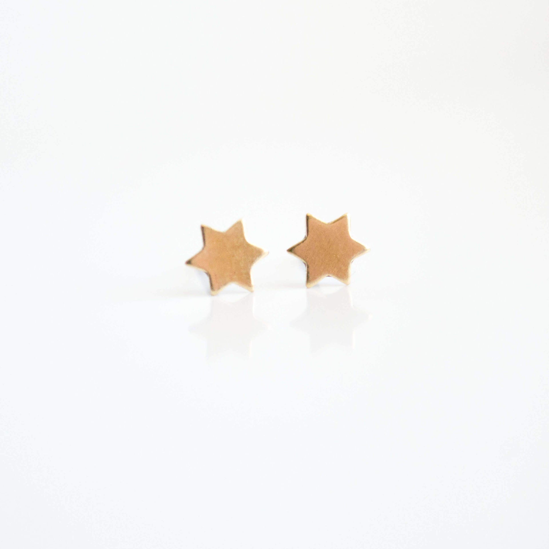 Grey Theory Mill Earrings Brass Bronze Star of David Earrings