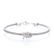 Alef Bet Bracelets Silver Mazel Diamond Bracelet - Yellow Gold, Rose Gold or Silver