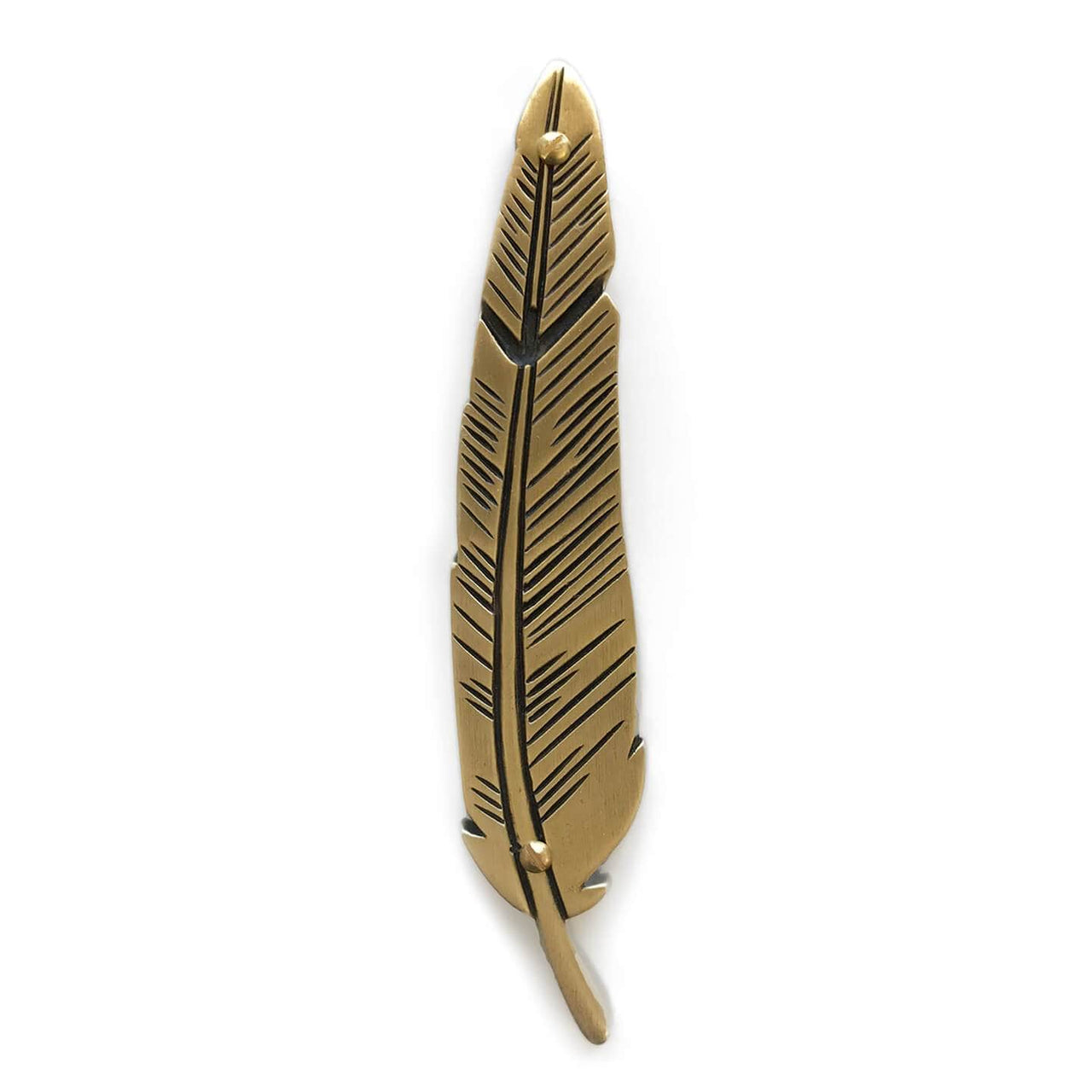 Emily Rosenfeld Mezuzahs Brass Feather Mezuzah by Emily Rosenfeld