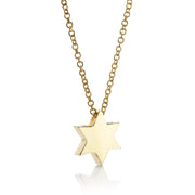 Alef Bet Necklaces 14k Gold Star of David Necklace - Gold, White Gold or Rose Gold