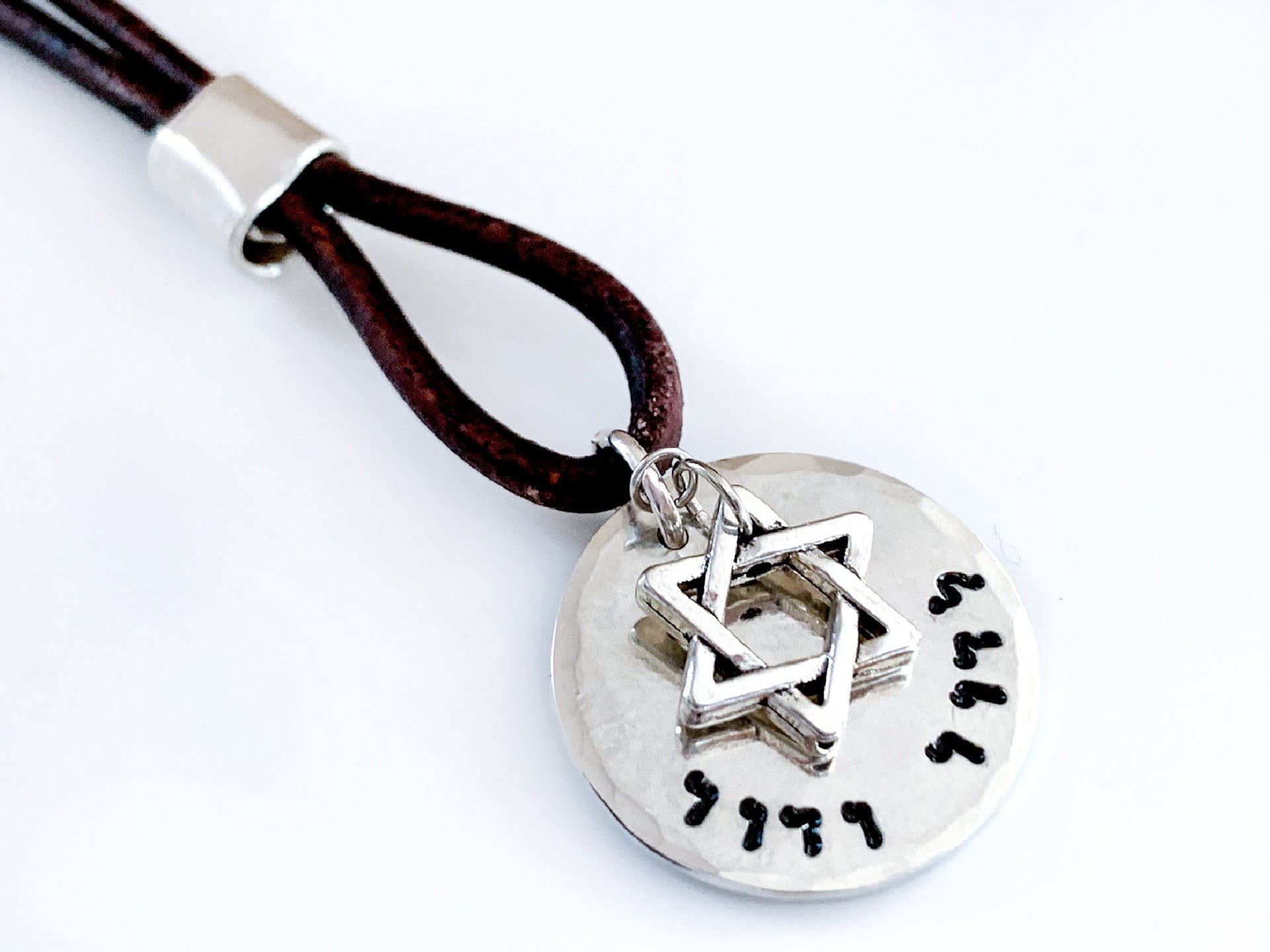 Everything Beautiful Necklaces L'dor V'dor Generation to Generation Leather Necklace - Copper, Brass or Sterling Silver