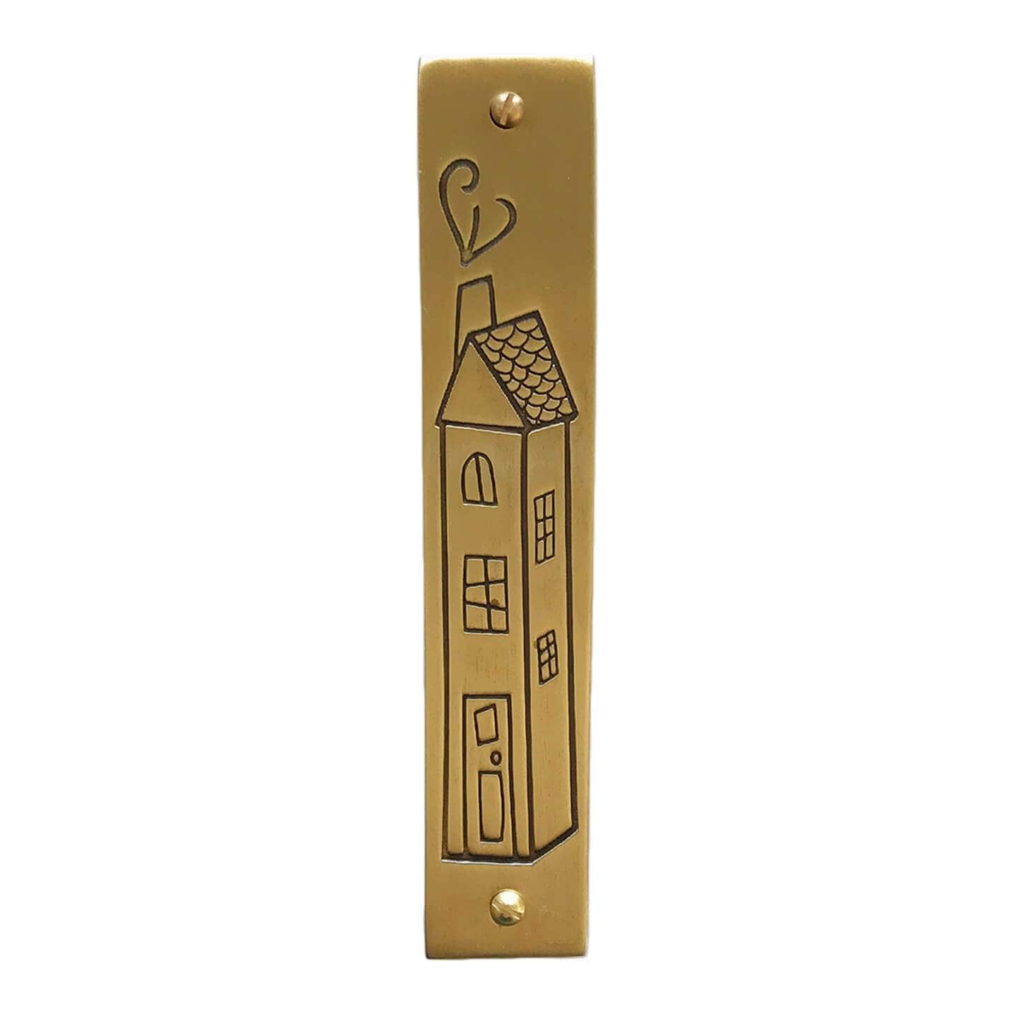 Emily Rosenfeld Mezuzahs Brass Home Sweet Home Mezuzah by Emily Rosenfeld