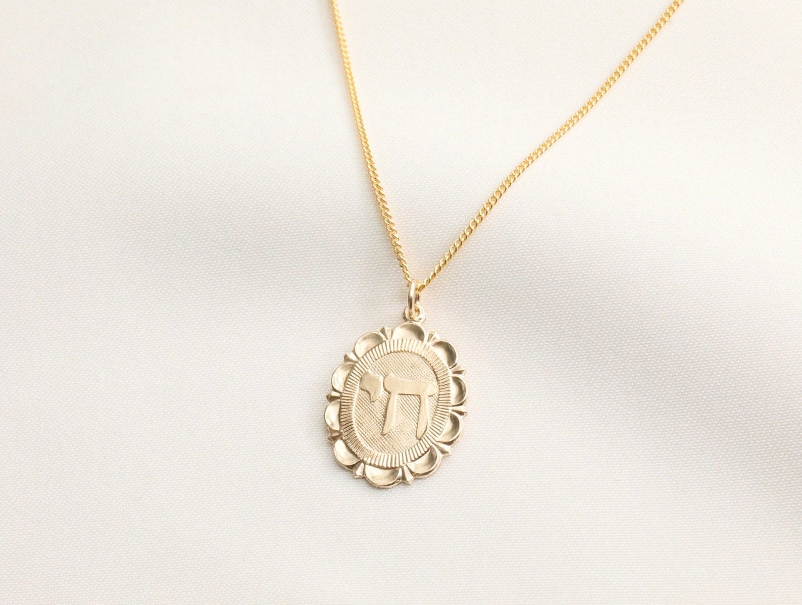 ModernTribe Necklaces Chai Gold Medallion Necklace