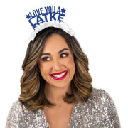 Festive Gal Headbands Blue Love You a Latke Headband
