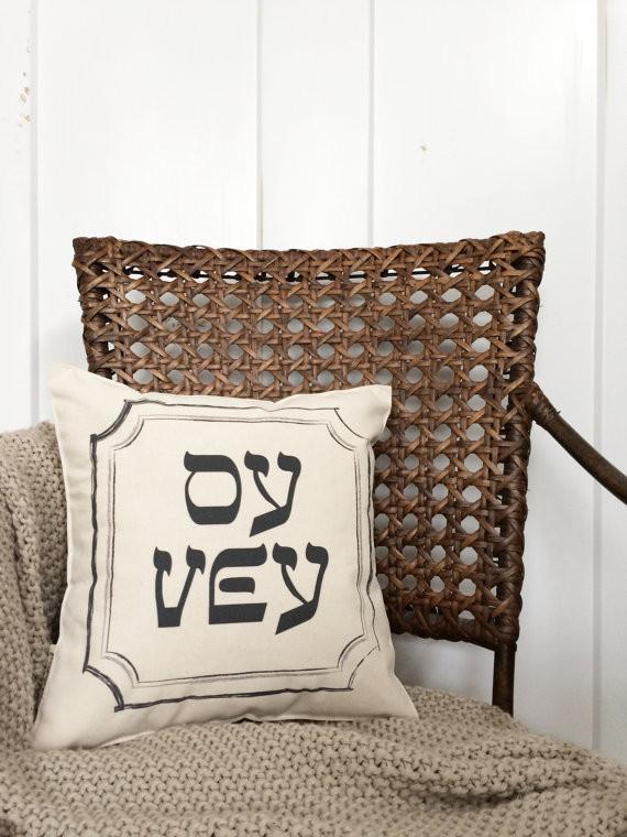 lovingLeighYours Pillow Oy Vey Pillow