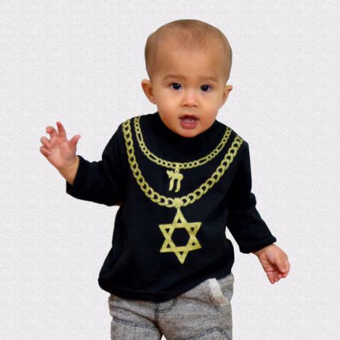 Jew Chainz Kids Long Sleeve T-Shirt (Sizes 2T - 8)