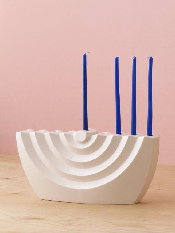 Studio Armadillo Menorah Ceramic Wavy Menorah