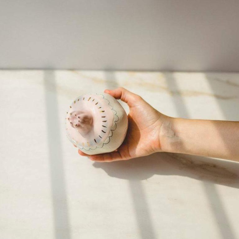 SIND Studio Decorations Blush Pomegranate Sculpture by SIND Studio