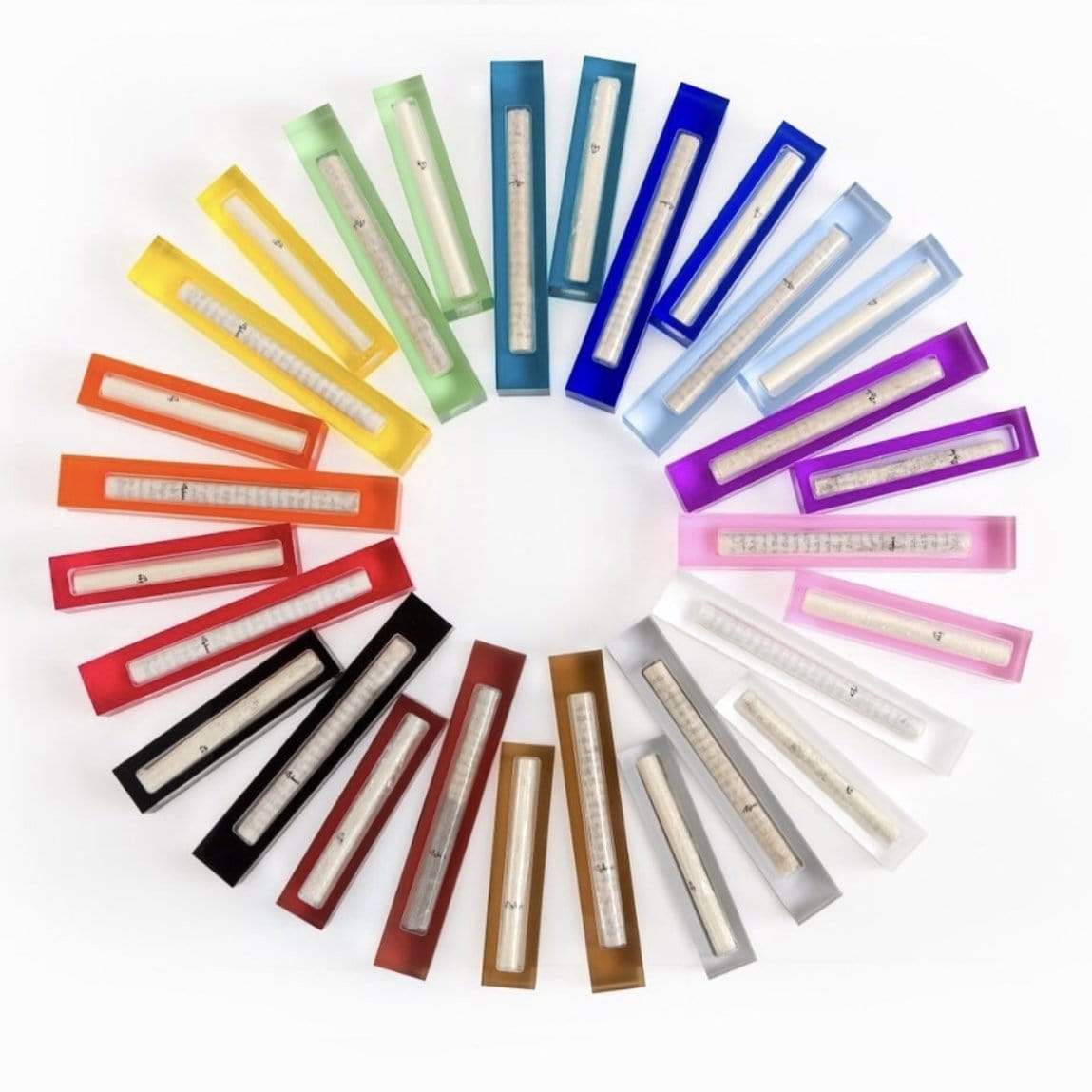 Apeloig Collection Mezuzahs Acrylic Mezuzah - (Choice of Colors)