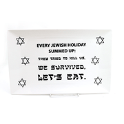 Lenny Mud Serving Plate or Platter We Survived Let's Eat Platter