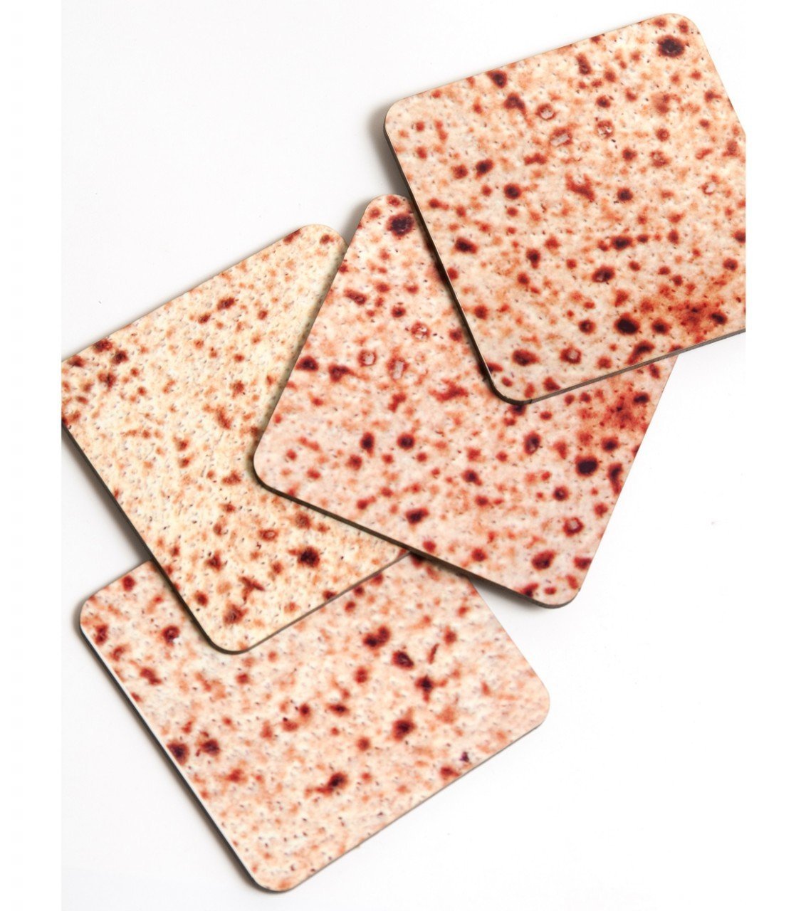 Barbara Shaw Coasters Default Matzah Print Coasters- Set of 4