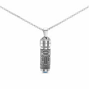 Alef Bet Necklaces Silver Silver Hamsa Turquoise Mezuzah Necklace