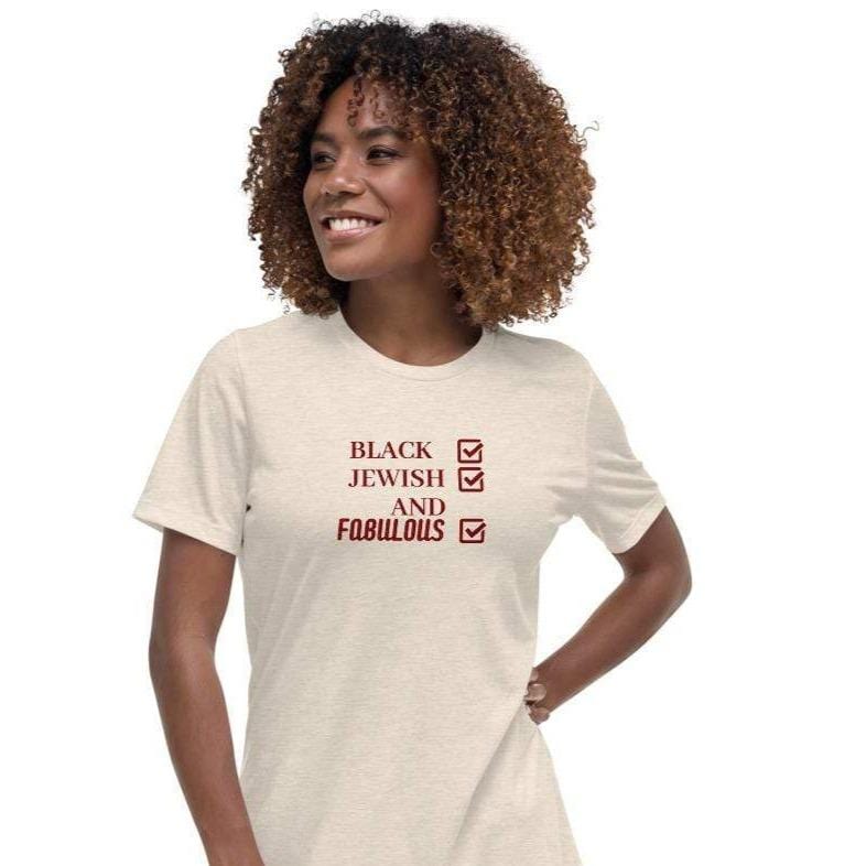 Eli7Designs T-Shirts Black, Jewish and Fabulous Women's T-shirt