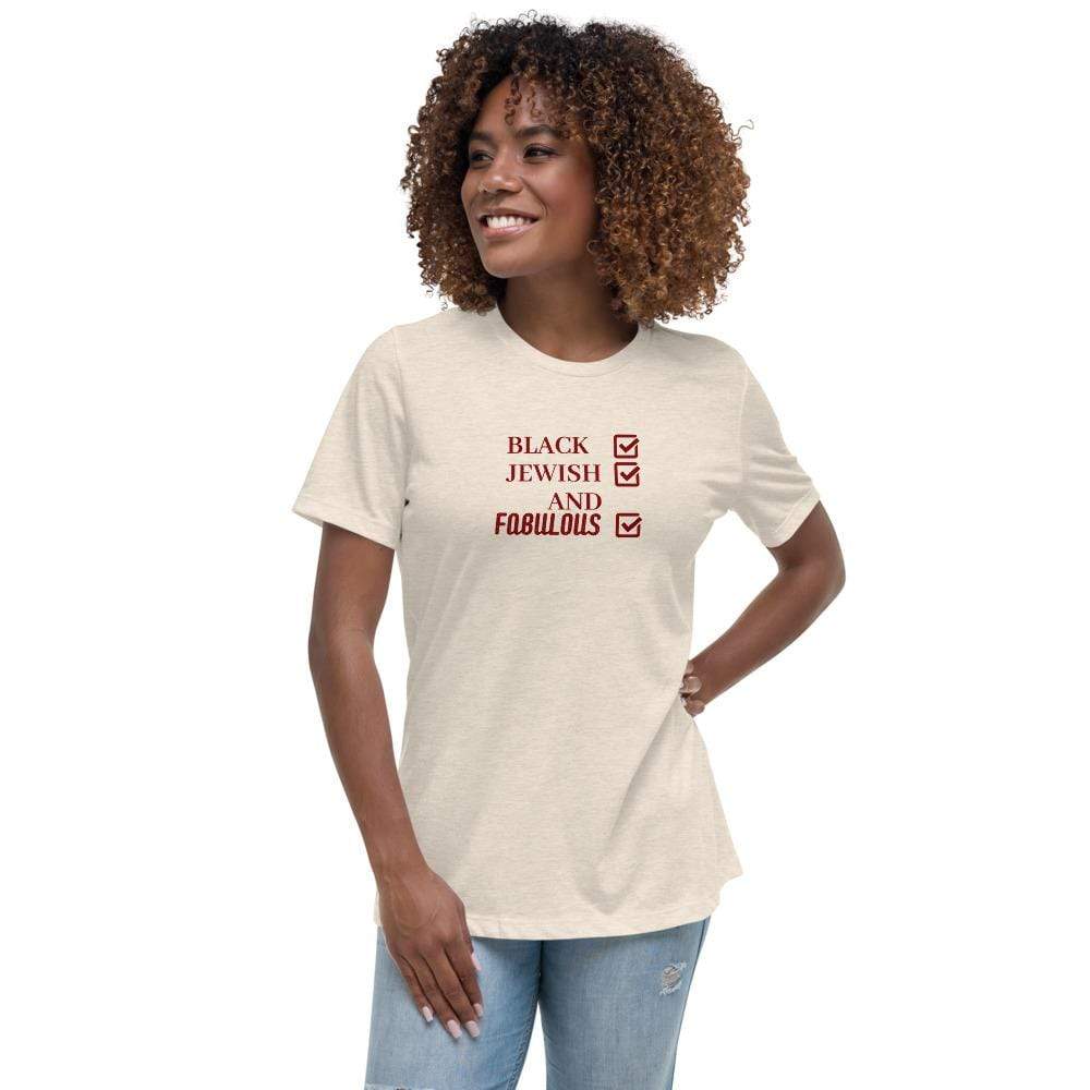 Eli7Designs T-Shirts Black, Jewish and Fabulous Women's T-shirt