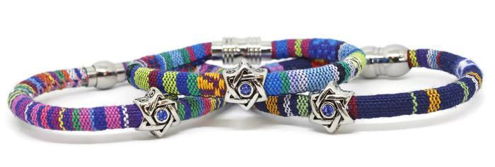 My Tribe by Sea Ranch Jewelry Bracelets Swarovski Star of David Woven Cotton Bracelet - Choice of Color