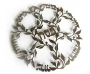 Melanie Dankowicz Seder Plate Default Laser Cut Spring Seder Plate in Silver by Melanie Dankowicz