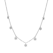 Alef Bet Necklaces Dangle Delightfully Star of David Necklace - Silver or Gold