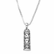Alef Bet Necklaces Silver Star of David Mezuzah Necklace
