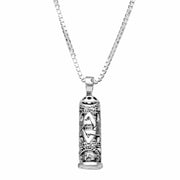 Alef Bet Necklaces Silver Star Mezuzah Necklace