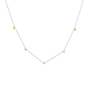 Alef Bet Necklaces 5 Glamorous Jewish Stars on a Chain in Silver