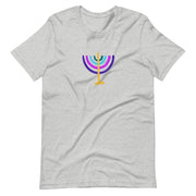 ModernTribe T-Shirts Athletic Heather / S Colorful Menorah Unisex T-Shirt