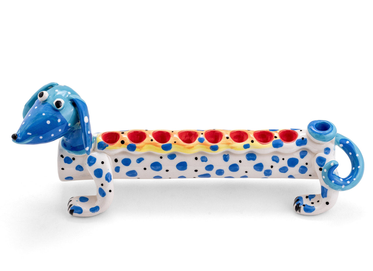Israel Museum Menorahs Handmade Spotted Dog Menorah by Israel Museum